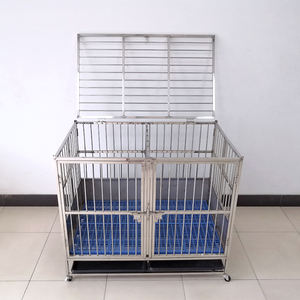 Çift katmanlı kombinasyonu köpek kafesi büyük ve küçük köpek kafesi paslanmaz çelik hayvan nefes Pet Shop evde evcil hayvan tutmak 1 adet - Product Image 4