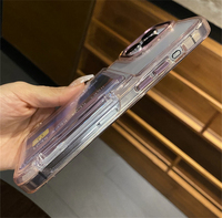 Étui Portefeuille Transparent Antichoc avec Emplacement pour Cartes pour iPhone 17 16 15 14 12 11 13 Pro Max Plus – Coque Rigide en Acrylique Transparent