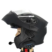 Casque Motos Earbuds IPX7, Headset Helm Sepeda Motor Sepeda Gigi Biru Tahan Air dengan Mikrofon