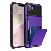 Étui antichoc 2-en-1 avec porte-cartes pour iPhone 17E/17 Pro Max/16/15/14 Plus/13/12