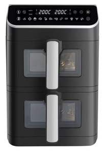 Cesta doble eléctrica <span class=keywords><strong>de</strong></span> 2025 <span class=keywords><strong>litros</strong></span>, pantalla LCD inteligente, <span class=keywords><strong>freidora</strong></span> <span class=keywords><strong>de</strong></span> <span class=keywords><strong>aire</strong></span> Digital <span class=keywords><strong>de</strong></span> plástico <span class=keywords><strong>de</strong></span> 11L para el hogar - Product Image 4