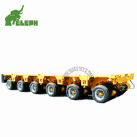 Semi-remorque surbaissée modulaire hydraulique Gold-hofer Type 100-150 tonnes, 6, 8 ou 10 lignes, 6 essieux