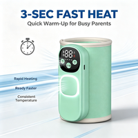 Chauffe-biberon sans fil à température réglable, portable et rechargeable pour poussette