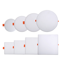 Panneau lumineux LED ultra-mince de taille de trou réglable sans cadre carré rond de haute qualité pour centre commercial