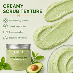 Soin Corporel Naturel Exfoliant Doux pour Nettoyer la Peau des Aisselles Rêches et Ternes, à l'Extrait de Menthe et de Thé Vert, Gommage Blanchissant pour les Aisselles ODM - Product Image 4