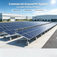 Système de montage au sol solaire H2 Solar à profil bas en aluminium, support de fixation inclinable pour panneaux photovoltaïques 6063-T5 pour projets commerciaux