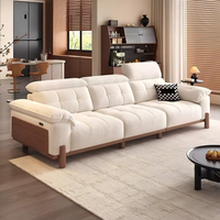 Modernes Cremefarbenes Elektrisches Stoff-Ecksofa mit Verstellbarer Rückenlehne und Fußstütze, Relaxsofa für Wohnzimmer und Zuhause