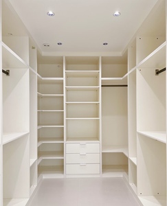 Vente en gros usine : <span class=keywords><strong>Dressing</strong></span> <span class=keywords><strong>blanc</strong></span> avec rangement zoné, meuble de chambre sur mesure - Product Image 1