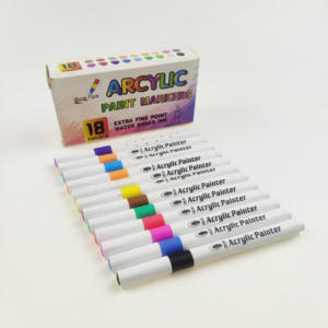 Marqueur de peinture acrylique imperméable pour l'art et le design, encre à l'eau, 12/24/36 couleurs, bricolage - Product Image 4
