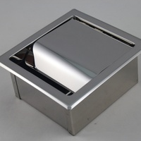 Porte-papier de table à manger autoportant en acier inoxydable 304 de conception moderne, carré, 13x13x13 cm, pour hôtels et maisons