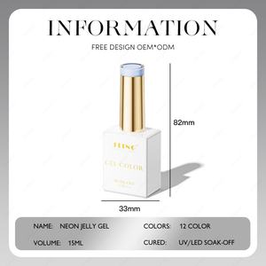 JTING - Colección de Esmaltes de Gel de Neón de 12 Colores con Efecto Único para Arte de Uñas, Compatible con ODM, Marca Privada Gratuita, Personalización y Muestras - Product Image 2