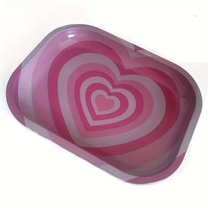 Carino con cuore rosa grazioso fiore di fragola, fiore di miele, disegno di latta in metallo per ragazza, vassoio di rotolamento in magazzino, regalo di san valentino - Product Image 4