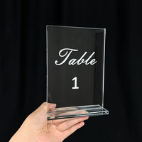 Supports de numéros de table en cristal pour décoration de table de mariage Supports de numéros de table MH-J559