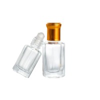 Flacon de parfum miniature en verre de 3 ml, 6 ml, 9 ml, 10 ml avec bouchon à vis doré pour huile essentielle Attar, prend en charge les étiquettes et les boîtes personnalisées