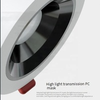 Éclairage encastré en aluminium pour plafond intérieur à haute luminosité 24V, AC220V, anti-éblouissement, spot encastré 3CCT, tube lumineux intégré