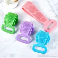 Brosse de douche en silicone pour massage du cuir chevelu, brosse à shampoing, brosse double face pour le corps, outil de nettoyage de la peau en mousse, vente en gros