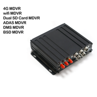 MDVR AHD de 4 Canales para Vehículos, H.265 1080p, DVR Móvil con ADAS y BSD, para Auto y Camión, con Tarjeta SD, 4G, GPS y Cámara