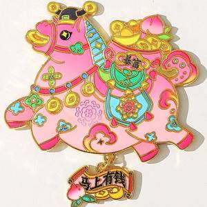 Imanes de Refrigerador Metálicos Personalizados, Diseño 3D, Adhesivos Metálicos para Refrigerador, Adhesivos Esmaltados para Refrigerador del Año del Caballo 2026 - Product Image 6