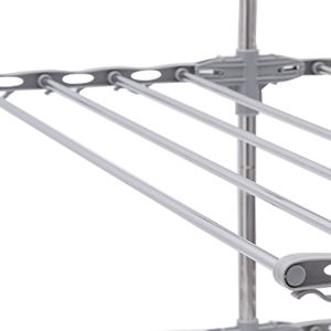 Séchoir à <span class=keywords><strong>linge</strong></span> multifonctionnel en acier inoxydable à trois niveaux, robuste, <span class=keywords><strong>avec</strong></span> 6 roues et base pliable - Product Image 4