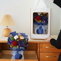 Wafa Yunnan Buket Bunga Mawar Asli Awet Seri Musim Semi Bunga Kering Abadi untuk Ulang Tahun Hari Valentine Hari Ibu