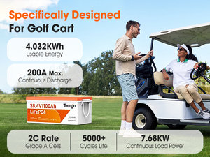 36V 100Ah Lithium-Batterie für Golfcarts mit LCD-Bildschirmanzeige, integriertem Smart BMS und Bluetooth, 48V 105Ah Golfcart-Batterie - Product Image 2