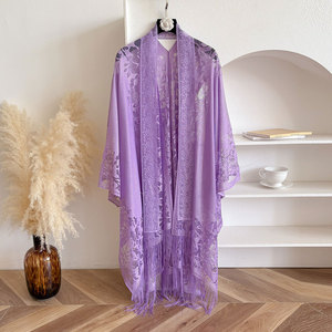 Ultimo Design: Scialle Vintage in Pizzo a Tinta Unita con <span class=keywords><strong>Apertura</strong></span> Frontale, Giacca Elegante per Feste, Scialle Lavorato a Maglia per Donne - Product Image 5