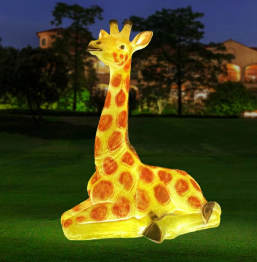 Lámpara LED con forma de ciervo, personalizada, con cuerpo de resina transparente y fibra de vidrio, IP65, para decoración de jardines, césped y parques al aire libre, para Navidad y Ramadán. - Product Image 1