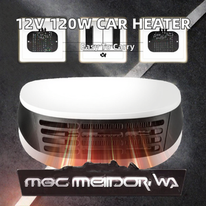 12V 120W Plastic Portable <strong>Car</strong> <strong>Heater</strong> with Defroster 360-Degree Rotary Base <strong>Plugs</strong> Into Cigarette Lighter - Product Image 2