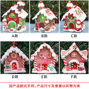 Set di Ornamenti Decorativi Natalizi a Forma di Casetta di Pan di Zenzero e Caramelle con LED, Accessorio da Appendere all'Albero di Natale con Cordino - Product Image 5