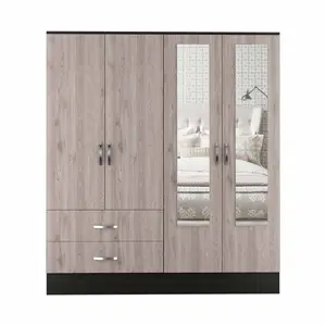 Armario de dormitorio personalizado con espejo, diseño moderno
