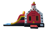 Château gonflable à thème pour petits chiens avec toboggan pour usage commercial