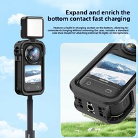 Cage de protection pour Insta360 X6 avec support griffe froide, compatible avec les accessoires Insta360 X6
