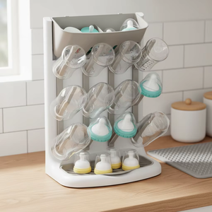 Plastic Wall-Mounted Non-Folding Multi-Layer Inverted Drain <strong>Rack</strong> <strong>Storage</strong> <strong>Rack</strong> for Baby <strong>Bottle</strong> Nipple Drying Household Use - Product Image 1