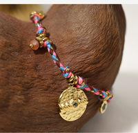 Bracelets de bohème à la mode en or 18 carats élégants faits à la main pour femmes réglable Vintage Chic en acier inoxydable chaîne lien femmes