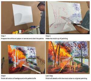 Tableau mural en toile de grande taille représentant un éléphant africain, peinture à l'huile de haute qualité, vente en gros, <span class=keywords><strong>TOPART</strong></span> - Product Image 6