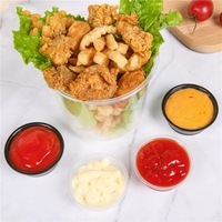 Gobelet à sauce jetable en plastique PP de qualité alimentaire à paroi simple de 1,5 oz avec couvercle transparent pour la maison, les restaurants et les pique-niques