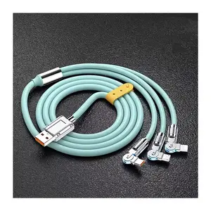 All you need silicone charging cables are available, Super fast 120W zinc alloy 3 in 1 silicone Charging cable summary