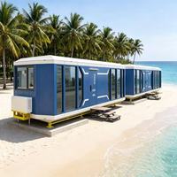 Maison modulaire entièrement en aluminium de qualité marine : Villa de luxe sans soudure et anti-corrosion pour complexe balnéaire, île et vie en bord de mer