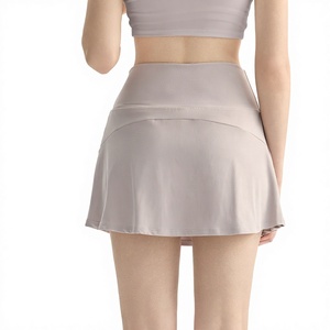 Jupe-short de yoga taille haute <span class=keywords><strong>pour</strong></span> <span class=keywords><strong>femme</strong></span>, jupe de tennis avec short intégré, jupes de golf athlétiques douces <span class=keywords><strong>pour</strong></span> la peau, vêtements de fitness et de <span class=keywords><strong>gym</strong></span> OEM - Product Image 2