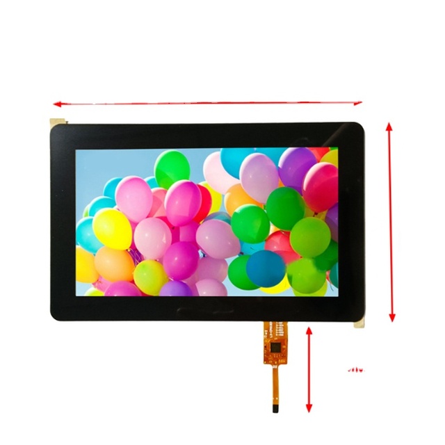 New 7-inch Capacitive Touch Screen GT911 17-inch LCD Touch Screen LX-CGG124V3-7.0 Industrial Control Intellitouch Black for
