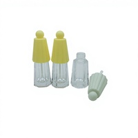 Vente en gros de tubes à gloss transparents en plastique en forme d'éventail, modèle Yanxing 27, personnalisés, emballages cosmétiques vides, 6,3 ml, W28*H85mm