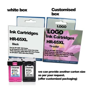 Para HP deskjet 3755 tinta 65XL Cartucho de tinta compatible 65XL para HP Cartucho de tinta 61XL 62XL 63XL 65XL Cartuchos de impresora de inyección de tinta