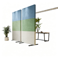 Panneau acoustique à trois faces 60x120cm en fibre PET, écran de bureau pliable, absorption acoustique, vente en gros