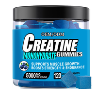 Label pribadi 120 gummies pre-workout suplemen creine monohydrated Energy Gummy untuk pertumbuhan otot