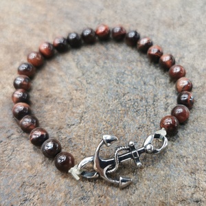 Pulsera con cuentas Mystigrey <span class=keywords><strong>Rio</strong></span> para hombres y mujeres Pulsera de acero inoxidable con piedras preciosas naturales de estilo clásico - Product Image 6