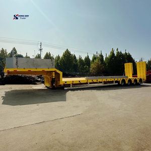 Remolques de camión de remolque de cama semibaja de 4 ejes de 80 toneladas <span class=keywords><strong>para</strong></span> un transporte eficiente de carga pesada a granel - Product Image 2