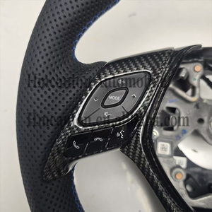 Nouveaux produits explosifs : Volant en cuir perforé en fibre de carbone avec LED pour Toyota C-HR 2018 - Product Image 2