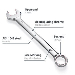 In Stock 14pcs <b>Metric</b> Combination Wrench <b>Set</b> Professional Durable Combine <b>Spanner</b> for Auto Repair - Product Image 2