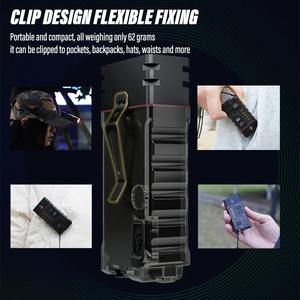 Linterna LED UV EDC con Clip para Gorra, Lámpara de Trabajo Magnética, Recargable Tipo-C, Linterna de Bolsillo para Camping - Product Image 5