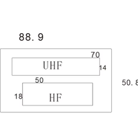 88.9x50.8mm double fréquence UHF + NFC papier enduit PET imprimable autocollant étiquette